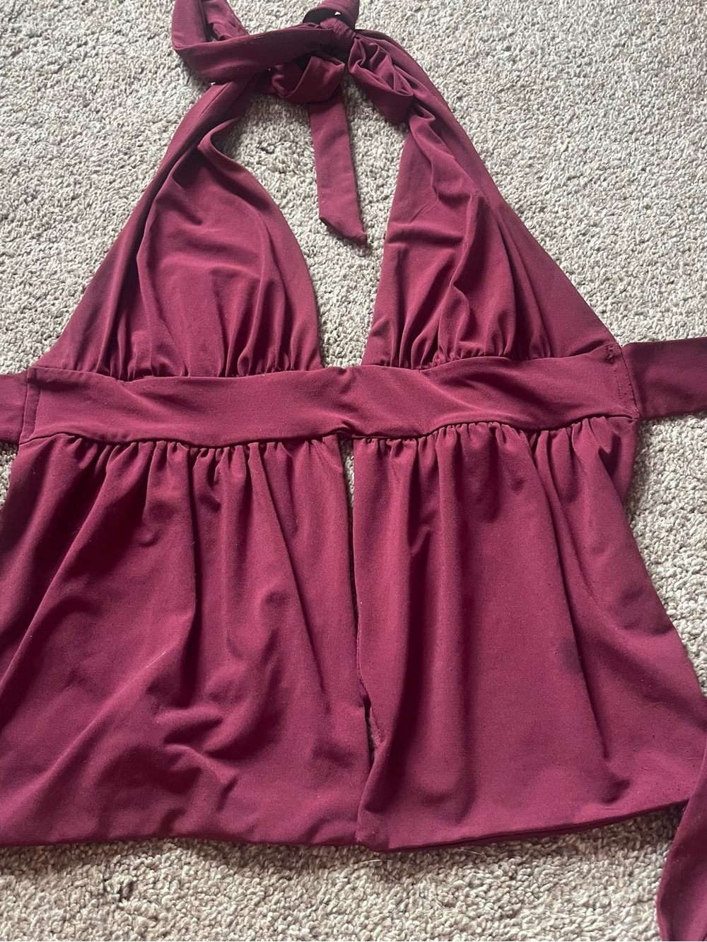 Garage Plum Halter Tank Top